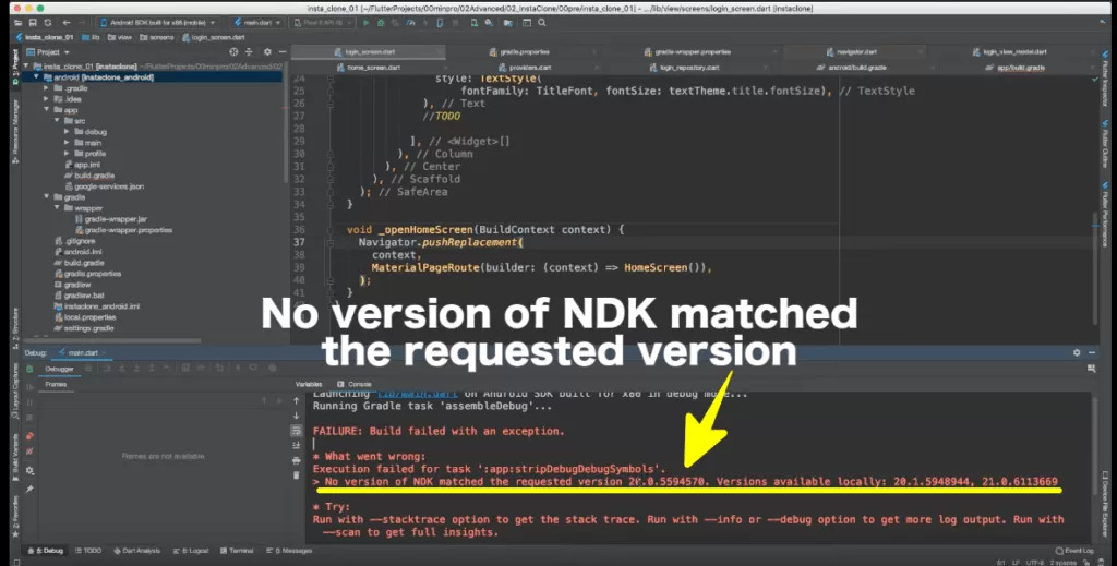 No Version Of NDK Matched The Requested Version In Flutter Solved