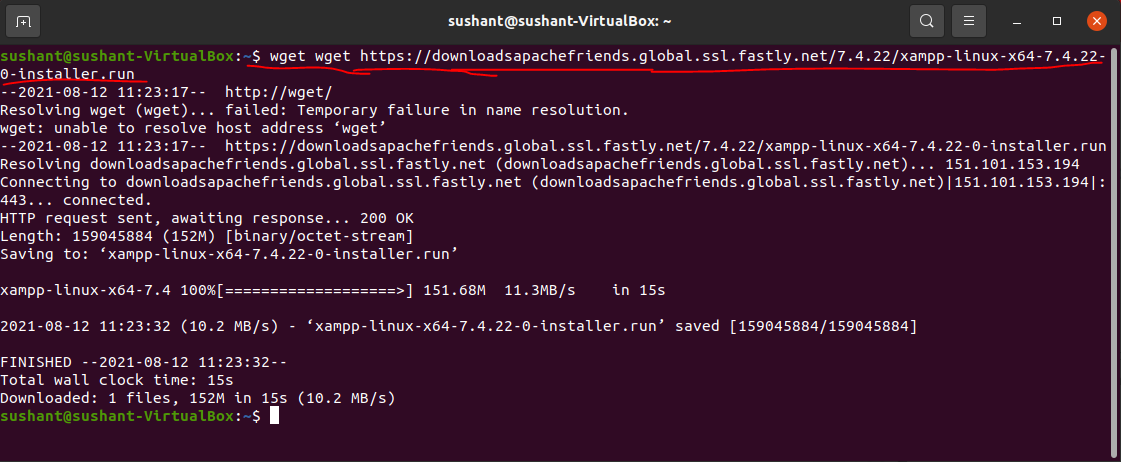 xampp install on ubuntu 16.04